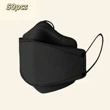 10-50pcs Premium 4-Layer Breathable Face Masks, Meltblown Fabric Material, Black And White Colors Available, Suitable For Daily Outdoor Use - Multicolor - View 5