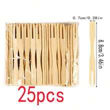 400/200/100/50/25 chiếc Xiên trái cây bằng tre tự nhiên, Nĩa ăn bánh ngọt nhỏ trong suốt dùng tại nhà, Nĩa khai vị & Nĩa ăn tráng miệng, Thích hợp cho các bữa tiệc, tụ họp, dã ngoại, đám cưới, doanh nghiệp. Số lượng có thể tùy chỉnh., Đồ dùng học tập - Màu be - Xem 12