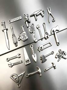 20/30/50/60/80/100pcs Mixed Vintage Silver Color Zinc Alloy Knight Sword, Gun And Bow Charms, Suitable For DIY Weapon Decorations, Jewelry Making And Crafts - Silver - View 8