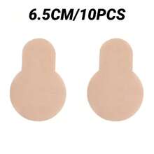10 unidades de cubrepezones autoadhesivos, parches para el pecho de tela no tejida, finos, invisibles, desechables, con efecto lifting, pétalos de pecho adhesivos redondos con forma de flor - 8,5 cm (10 unidades) - Ver 8