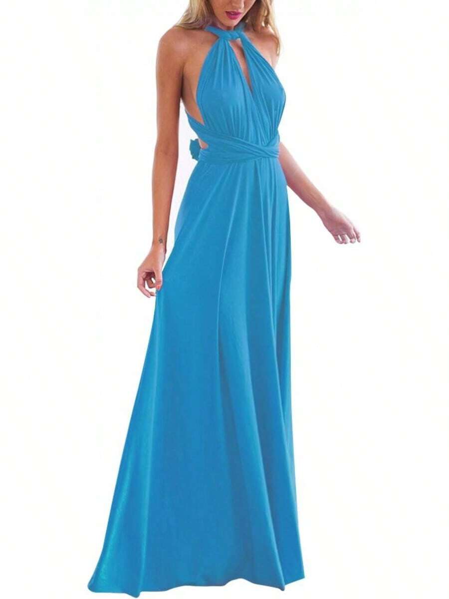Vestido de Dama de Convertible para Mujer - Azul - Ver 1