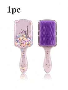 1/2/3/4/5/6/7/9/12pcs Hair Brush Set, (6.8 Oz/200ml) Continuous Fine Mist Spray Bottle, Suitable For Adult And Girl Hair Unicorn Cartoon Detangling Brush, Teasing Brush, For Hairstyling, Hairdresser - Purple - View 15
