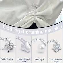 1Pc/2/4Pcs Chain Magnetic Hem Clips, No-Sew Adjustable Pant Leg Cuff Fixer, Star/Bow/Heart/Bear/Pearl Style, No-Sew Hem Shortener, Versatile Pant Leg Chain Decoration Clip, Instantly Shorten Sleeve Length, Suitable For Sleeves, Hem, Pant Legs, Prevent Pant Leg Dragging, Secure And Convenient Pant Leg Fixation, Multiple Colors, Dress Accessory, Shirt Adjuster, Fashion Accessory, Cute Fastener, Clothing Clip, Garment Adjuster - Multicolor - View 8
