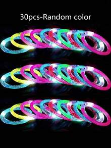 1/10/20/30個-LED發光手環 萬聖節生日派對禮品，6色螢光棒手環 黑暗中發光派對用品，萬聖節、聖誕派對用品發光泡泡手環，發光手環配件適用於生日、婚禮、嘉年華、演唱會、體育賽事、化裝舞會、酒吧、舞廳及其他場合氛圍道具發光手環 - 彩色 - 查看 15