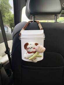 1個新款卡通持花動物搖蓋車用垃圾桶，可愛車座收納雜物垃圾桶 - 多色 - 查看 5