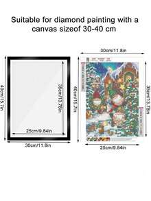 【4-8颗磁性钻石相框】钻石艺术相框，12x16英寸 - 适用于10x14英寸照片，自带背胶，可横向或纵向悬挂于墙面，照片艺术相框，黑色 - 彩色 - 查看 6