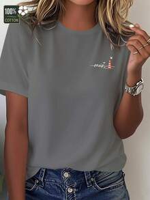 Camiseta de mujer Heartbeat Moin Lighthouse Birds, corte cómodo. - Negro - Ver 8