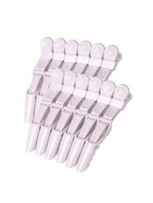 12pcs Salon Crocodile Clips, Plastic Partition Clips, Hair Clips, Evening Dress Clips, Makeup Clips, Hair Styling Tools, Multi-Color, Cute Salon Clips For Daily Use, Suitable For Home Salon Partition Hair Styling Tools, Daily Outdoor Travel, Party Gifts - Black - View 18