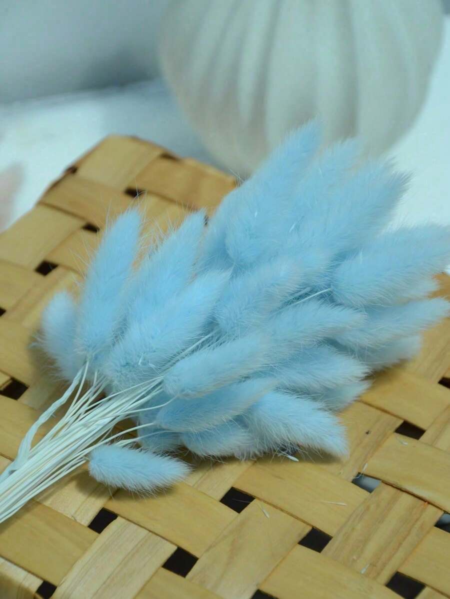 60/120/240入 波希米亞風人造花藝裝飾 兔尾芒草 多色蒲公英花 家居婚禮辦公室咖啡廳佈置 情人節母親節禮物 - 淺藍色 - 查看 1