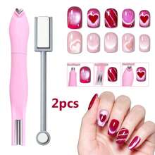 Bộ 2 nam châm vẽ móng mắt mèo, que nam châm đa năng 3 trong 1, dụng cụ nam châm chuyên nghiệp cho salon làm móng - Nhiều màu - Xem 3