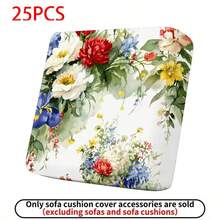 Juego de 1 pieza/2piezas/6piezas/8piezas Funda de Sofá Exterior con Estampado Digital de Acuarela Floral (Solo Funda de Sofá, Body del Sofá No Incluido) Protege Muebles de Sofá Decoración del Hogar Lavable a Máquina Funda de Cojín de Patio con Cierre de Banda Elástica, Funda de Cojín de Asiento de Sofá Exterior, Funda de Sofá de Patio, Funda de Muebles de Patio, Funda de Protección de Muebles de Sala de Estar, Adecuada para Cojines de Sofá de Jardín, Parque, Interior y Exterior, Sofá Seccional y Sillones - Multicolor - Ver 11