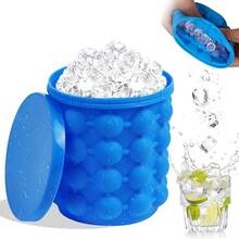 1pc Silicone Ice Cube Maker Cup, Portable 2-In-1 Ice Mold & Storage, Quick Release & , Make Bullet Ice For Cocktails, Whiskey & Drinks, Easy To Clean Kitchen Gadget - Multicolor - View 4