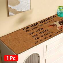 1 pieza, Decoración del hogar, Estampado con eslogan divertido de vaca, Alfombra de cocina de lino, Tapete de cocina, Tapete de piso, Tapete de baño, Tapete de puerta, Impresión 3D rectangular, Adecuado para sala de estar, dormitorio, pasillo, baño, lavandería - Alfombra de poliéster, Adecuado para decoración del hogar interior y exterior - Multicolor - Ver 12