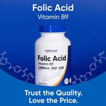 Nutricost Ácido Fólico (Vitamina B9) 1000 Mcg, 240 Cápsulas - Otros - Ver 7