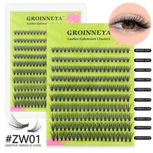 GROINNEYA 10排卡通風仙女假睫毛 單簇睫毛 自然妝感 8-16mm混長輕量DIY睫毛簇 超柔軟 適用居家與日常化妝 - D - 查看 7