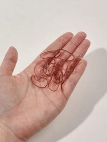 120 piezas de ligas de goma desechables de color marrón, alta elasticidad, estilo ancho para trenzas & colas de caballo, accesorio de cabello simple de unicolor para mujer, coletero - Café - Ver 2