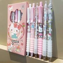 Chaodouxiong 6pcs Cartoon Automatic Neutral Pen Set - Cute Student/Office Stationery, Gift Box Packaging, Smooth Writing, Fun Stationery, Exclusive For Stationery Lovers - 6 Pieces Per Box - View 5