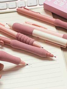 6 PCs In A Box Of Gel Pens With Soft Sheath For Students' Office Writing Pens With A High Sense Of Pink Transparent Pen And Black Ink Of 0.50mm For 6 PCs. - Sets - View 7