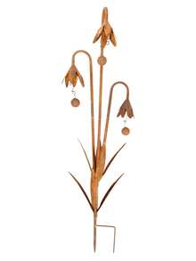 Vintage Iron Bluebell Flower Pot Stake, Rustic Decor For Garden, Versatile For Various Garden Scenes, Unique And Durable Design For Yard Landscaping And Scene Decoration - Bluebell - View 8