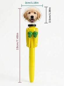 Customized Pet Photo Boxing Pen, Fun Stress-Relief Ballpoint Pen, Retractable Press, Macaron Color, Suitable For Students And Pet Lovers, Suitable For Daily Writing, Birthday, Christmas, Valentine's Day, Back To School Gifts - Multicolor - View 4
