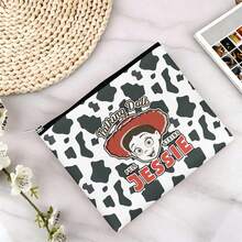 Disney Toy Story Jessie Canvas Organizer Pouch, Playful Western Cowgirl Design, Versatile Bag For Daily Makeup & Toiletries - 10 X 8.1 Inches - View 3
