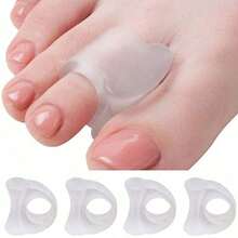 2/4/8/12 miếng miếng tách ngón chân, miếng bảo vệ ngón chân silicon co giãn, vòng ngón chân unisex, phù hợp cho thể thao hàng ngày và chăm sóc bàn chân - trắng - Xem 10
