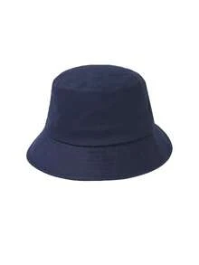 1pc Unisex Solid Color Jacquard Bucket Hat, Sun Protection, Vintage Street Style, Daily Wear, Music Festival, Large Head Circumference Design - A - View 18