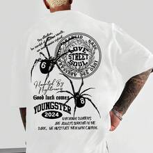 Camiseta de hombre con diseño de medalla de araña - Blanco - Ver 5