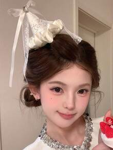 1個女孩子氣粉色水鑽迷你頂帽髮夾公主生日頭飾髮針甜美帽子髮飾女性生日帽抓夾 - 彩色 - 查看 4
