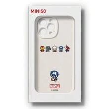 Miniso Las fundas para teléfono de Marvel Black Panther, Spider-Man, Iron Man, Capitán América y Thor son compatibles con iPhone 17 Pro Max/17 Pro/Air/16 Pro Max/15 Plus/14/13/IP 17/15 Pro/12 Pro/11/16 Plus. Estas fundas protectoras, resistentes a caídas y arañazos, son compatibles con dispositivos Apple. - Blanco - Ver 5