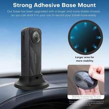 矽膠支架底座 適用於 Insta360 X5/X4，升級版防滑桌面相機安裝底座，柔軟便攜式穩定器支架適配器，360 行動相機配件 - 查看 3