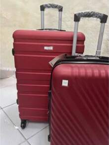 Premium Hard-Board Suitcase | 360° Wheels | Stylish And Durable | Security Lock - 葡萄酒 - 查看 5