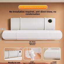 Adjustable Air Conditioner Deflector For Home And Office, Suitable For All Wall-Mounted AC Units, Anti-Direct Airflow Deflector, AC Air Guide Board, Universal AC Air Guide Board, AC Air Deflector, Wall-Mounted AC Deflector, Adjustable Air Guide Cover, AC Air Direction Board, Prevent Direct Airflow, Anti-Direct Airflow, Air Direction Adjustment, Anti-Condensation, Even Cooling, Avoid Cold Air, Protect Joints, Dry Skin Protection - ALMSxdceh3 - View 8