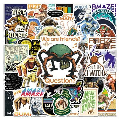50pcs Rescue Plan Movie Vintage Stickers, Lucky Y2K Aesthetic Stickers With Dreamy Elements, Graffiti, Y2K Style Urban Aesthetic Stickers, Humorous And Funny Stickers Suitable As Gifts, Including 80s And 90s Anime Stickers, Applicable For Scrapbooks, Envelopes, Water Bottles, Computers, Laptops, Phones, Suitcases, Notebooks, Refrigerators, Holiday Parties, Christmas Decorations, New Year Decorations, Winter Decorations, Etc.