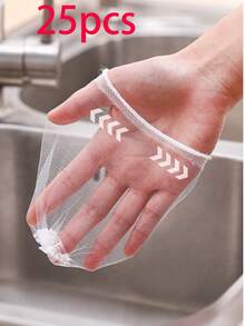100/200pcs Disposable Mesh Sink Strainer Bags; Anti-Clogging Kitchen Drain Filter Bags; Elastic Universal Mesh Sink Waste Bags, Suitable For Kitchen And Bathroom Accessories, Drain Cleaner, Anti-Leakage Net And Bag Filters, And Drain Cover - Multicolor - View 11