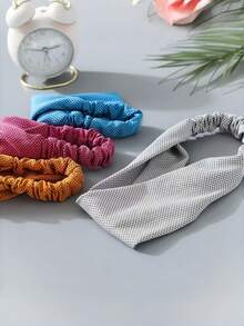 A Sports Headband With An Ice-Effect Feature, Using Ice-Sensing Fiber Technology - Breathable, Quick-Drying, Sweat-Absorbent And With An Elastic Design, Suitable For Running, Gym Workouts, Yoga (For Both Men And Women) - Multicolor - View 8