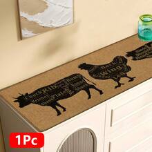 1 pieza, Decoración del hogar, Estampado de patrón de camello, Alfombra de cocina de lino, Tapete de cocina, Tapete de piso, Tapete de baño, Tapete de puerta, Impresión 3D rectangular, Adecuado para sala de estar, dormitorio, pasillo, baño, lavandería - Alfombra de poliéster, Adecuado para decoración del hogar interior y exterior - Multicolor - Ver 18