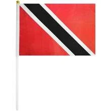 VENTDEPOT Banderitas de los Países, MXTAF-000, 1Pza, Trinidad y Tobago, 14x21cm, Tela Poliéster, Asta Plástico. - Multicolor - Ver 2