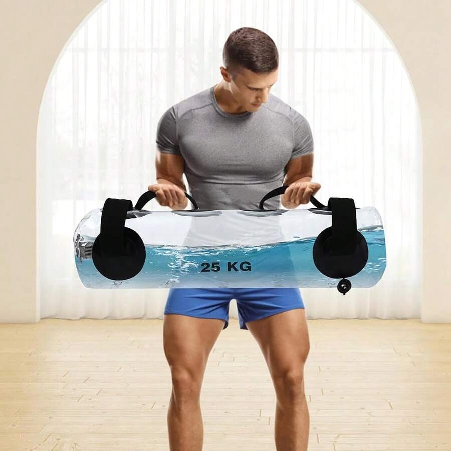Filled Hydro Core Training Bag, Water Weight Aqua Bag, Exercise Sandbag Alternative Power Water Weight Bag With Extra Handle And Clear Marks Water Filling For Gyms, Homes, Sports Halls[A Good Gift For Family And Friends] - 25KG@YDRMEC-000000 - View 1