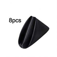 8/10/16pcs Satin Napkin 30*30cm/11.8*11.8inch Classic Solid Color Design Elegant Perfect For Daily Home Dining Holiday Celebrations Birthday Parties Wedding Receptions Bridal Banquets - Black - View 8