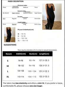 Elegant Women's Black Sleeveless Maxi Slip Dress With Contrast Lace Trim And Asymmetric Hem, Suitable For Party Wear Summer - Black - View 6