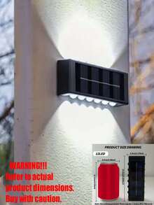 1/2件太陽能壁燈 12LED雙排上下發光LED燈珠樓梯燈 戶外庭院壁燈 花園圍欄景觀裝飾LED燈 白色/暖光 適合室內走廊照明裝飾燈 內置Ni-MH充電電池與太陽能板 零電費充電 適用於庭院 小徑 露營 家用花園 露台入口 車庫門口 情人節 齋月 母日 開學季 聖誕節 萬聖節節日禮物 - 12LED - 查看 15