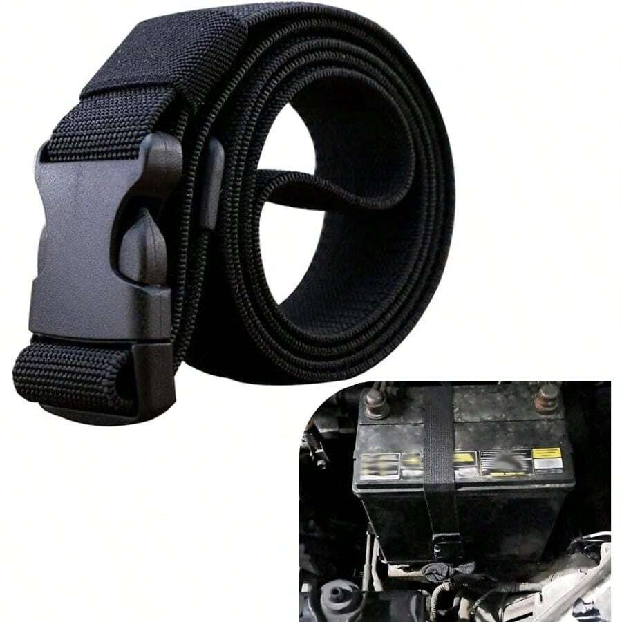 Car Power Tie Down Strap, Adjustable Multi-Function Quick-Release Straps, Anti-Shake And Anti-Vibration Heavy Duty Luggage Storage Tie-Down Tighten Parts, Most Trucks (Black) - A - View 1