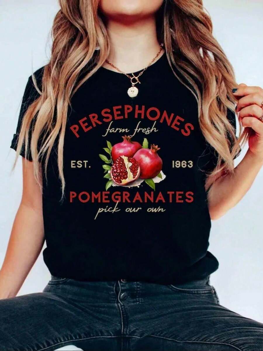 1 Retro Goddess T-Shirt, Greek Mythology T-Shirt, Mythology T-Shirt, Funny Black T-Shirt For Book Lovers, 180g 100% Cotton. - 黑色 7 - 查看 1