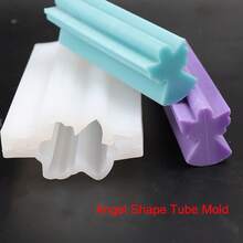 Mini 4.72inch Silicone Tube Soap Mold Handmade Silicone Soap Candle Tube Mold DIY Resin Craft Casting Molds, Embed Soap Making Supplies - Various Shapes (Angel, Skirt, Bird, Maple Leaf, Elephant, Mermaid Tail) - Soap Tube Mold - View 10