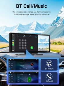 XUDA 全新10.26英寸4K行车记录仪，支持无线CarPlay和Android Auto，便携式行车记录仪，IPS触摸屏，蓝牙音频，双镜头录像机 - 10.26PND+Dual Lens - 查看 8