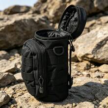 2 Pcs Tactical Water Bottle Pouch With Shoulder Strap Portable Water Bottle Bag For Outdoor Travel Camping Hiking Cycling Fishing - Multicolor - View 5