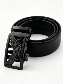 Men's Fashion Versatile Solid Color PU Leather Belt - A - View 4