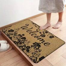 1pc, Home Decor, Floral Pattern Print, Linen Kitchen Rug, Kitchen Mat, Floor Mat, Bathroom Mat, Door Mat, 3D Print Rectangular, Suitable For Living Room, Bedroom, Hallway, Bathroom, Laundry Room - Polyester Rug, Suitable For Indoor And Outdoor Home Decor - Multicolor - View 7