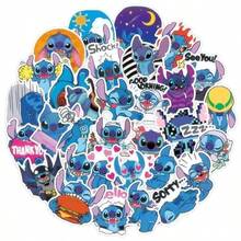 Disney 100pcs/Roll Cartoon Stitch Asymmetrical Waterproof Stickers, Suitable For Laptop Phone Case Decoration, Price Tags, Stationery, Scrapbooking And Highlighter Marking - Stitch Stickers - View 11